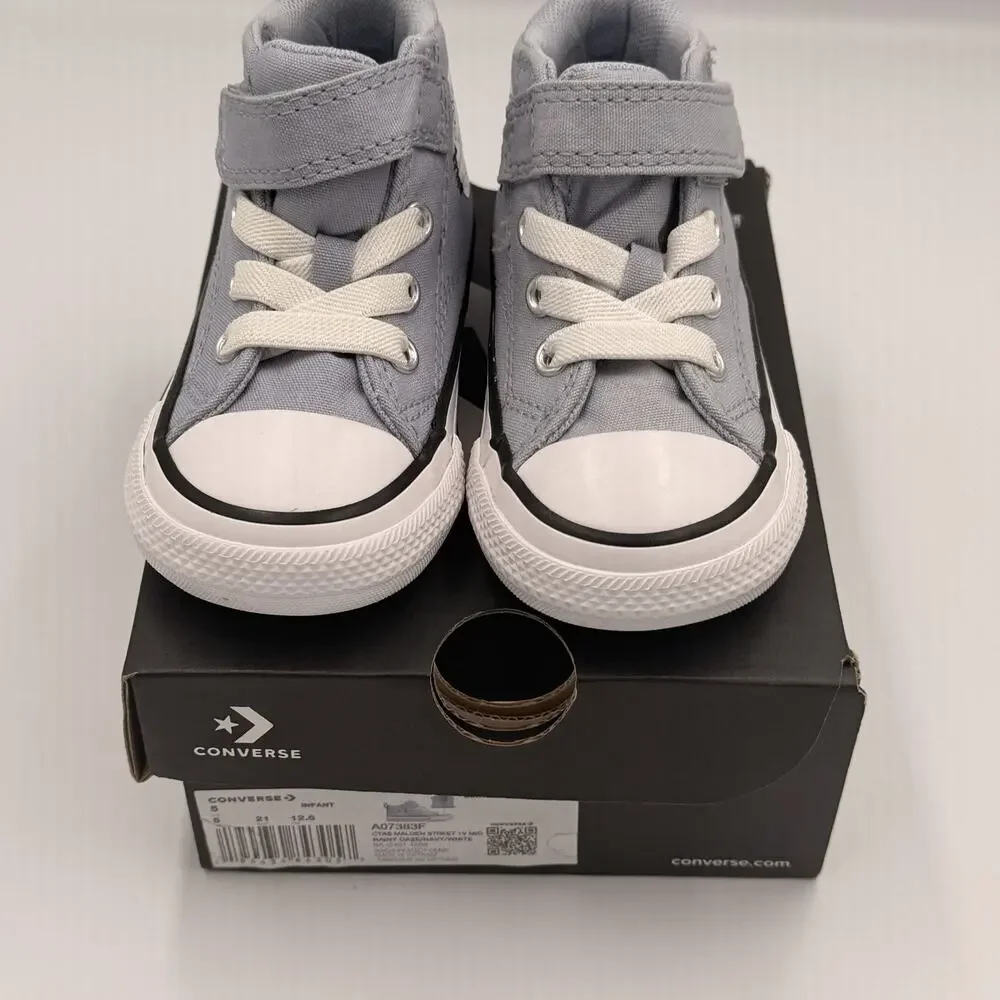Converse Chuck Taylor Malden Street Mid Infant Size 5 Grey Blue A07383F NIB